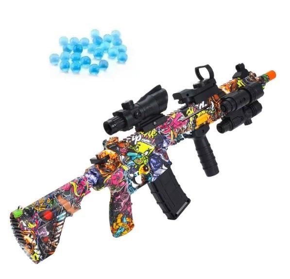 Іграшковий електричний автомат М416 Графіті стріляє кульками орбізами (1942077440)