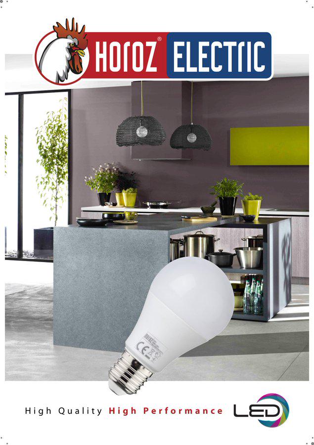 Лампа светодиодная HOROZ ELECTRIC 10W Premier-12 A60 E27 4200K - фото 6