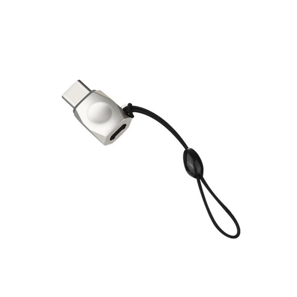 Адаптер Hoco UA8 Type-C adapter micro USB to type-c Silver