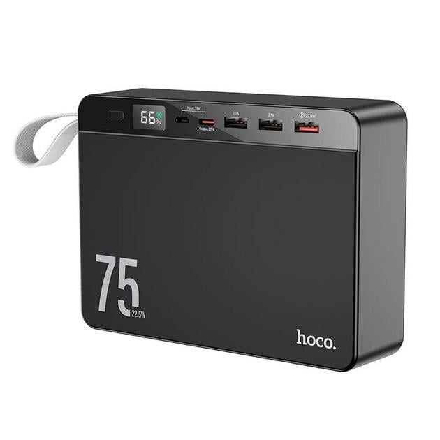 Павербанк Hoco J94 75000 mAh 22.5W/5A/4USB/Type-C/PD/QC Black (9cc0fb73)