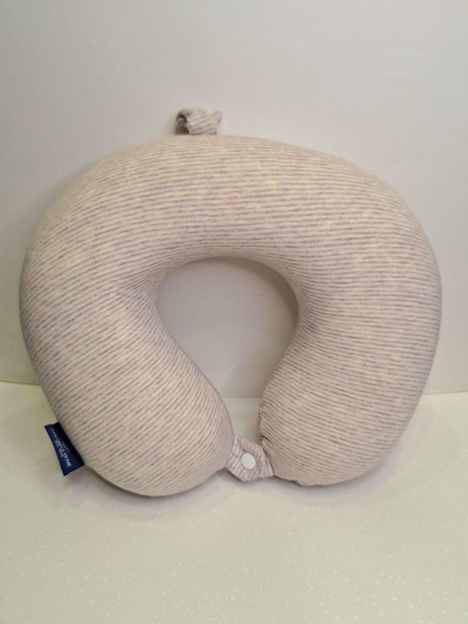 Подушка-рогалик дорожня Colorful Home з ефектом пам'яті Рожевий/Сірий (1443)