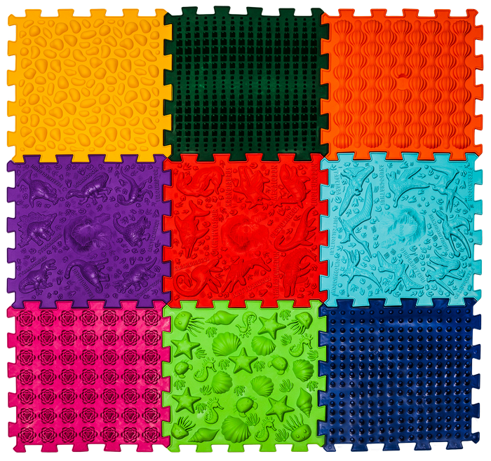 Коврик массажный Ортек Динозавры Пазлы 9 эл. (11682)