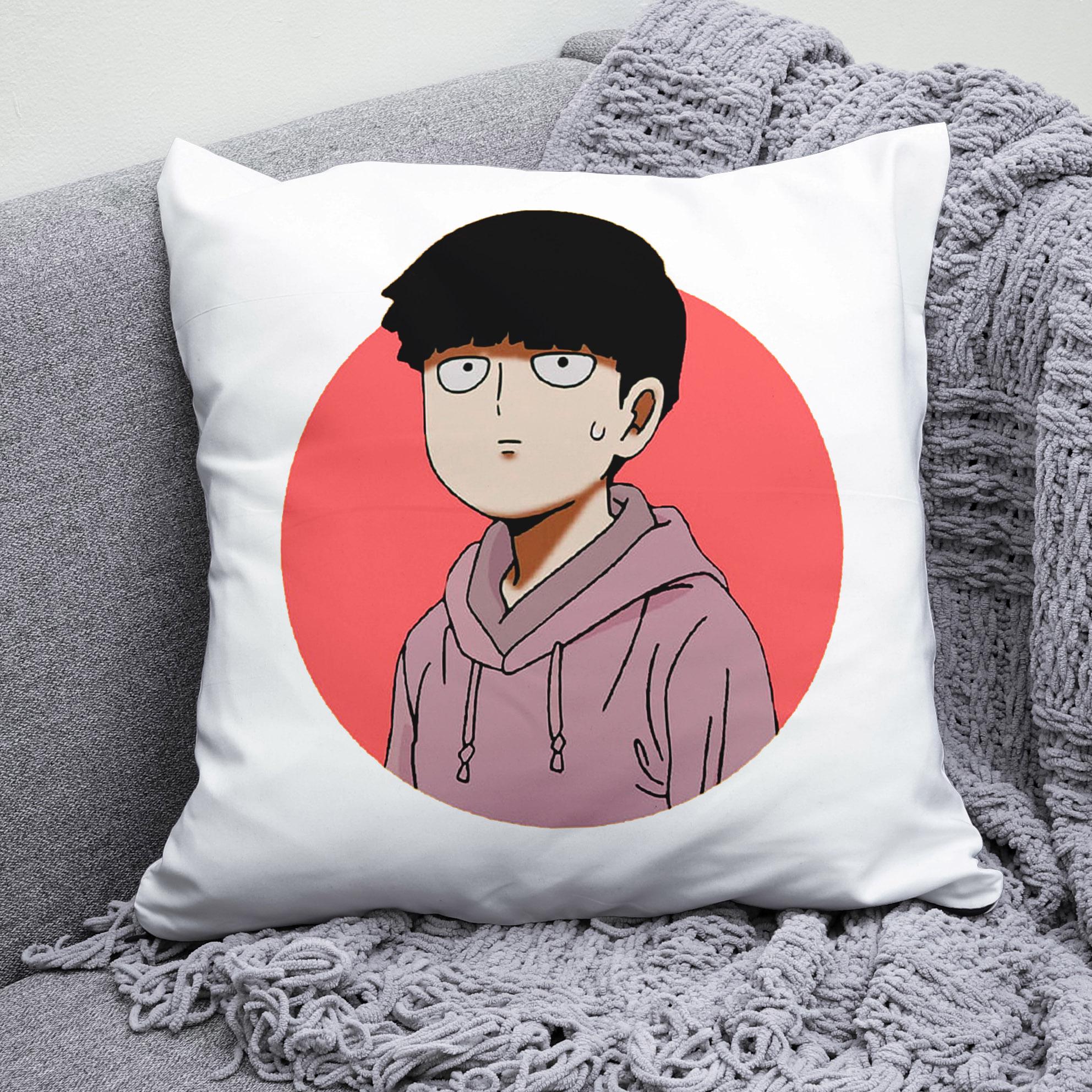 Плюшева подушка квадрат з принтом аниме Mob Psycho 100