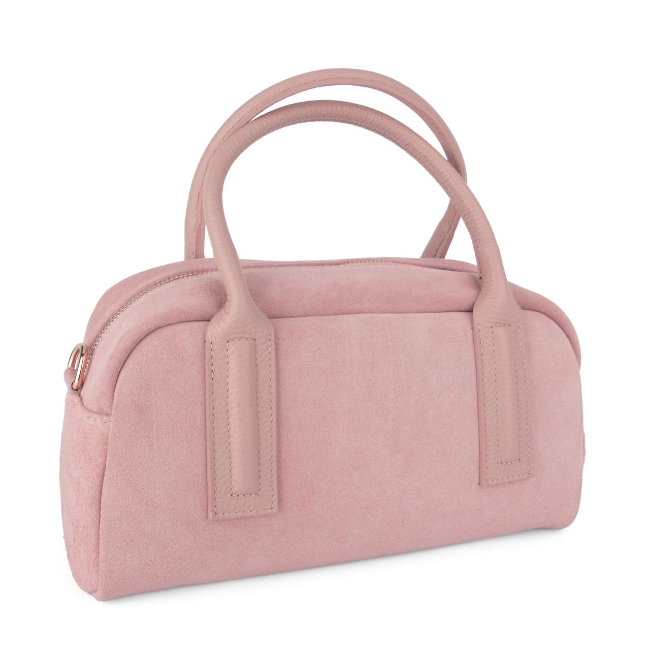 Сумка женская замшевая Virginia Conti 03972 с кожаными ручками Пудровый (2661212885) - фото 1