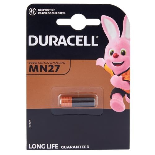 Батарейка Duracell щелочная A27/MN27 12V в блистере 1 шт. (00000064771)