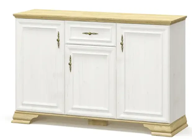 Комод для квартиры 3Д1Ш Mebel Service Ирис 137,6х39х88,7 см Андерсон Пайн/Дуб Золотой (23451023)