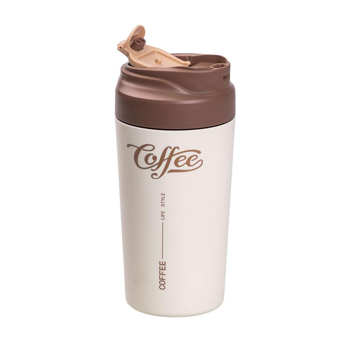 Термокружка Coffee з керамічною колбою 480 мл Коричневий (HP-14-14BR) - фото 3 Термокружка Coffee з керамічною колбою 480 мл Коричневий (HP-14-14BR) - фото 3