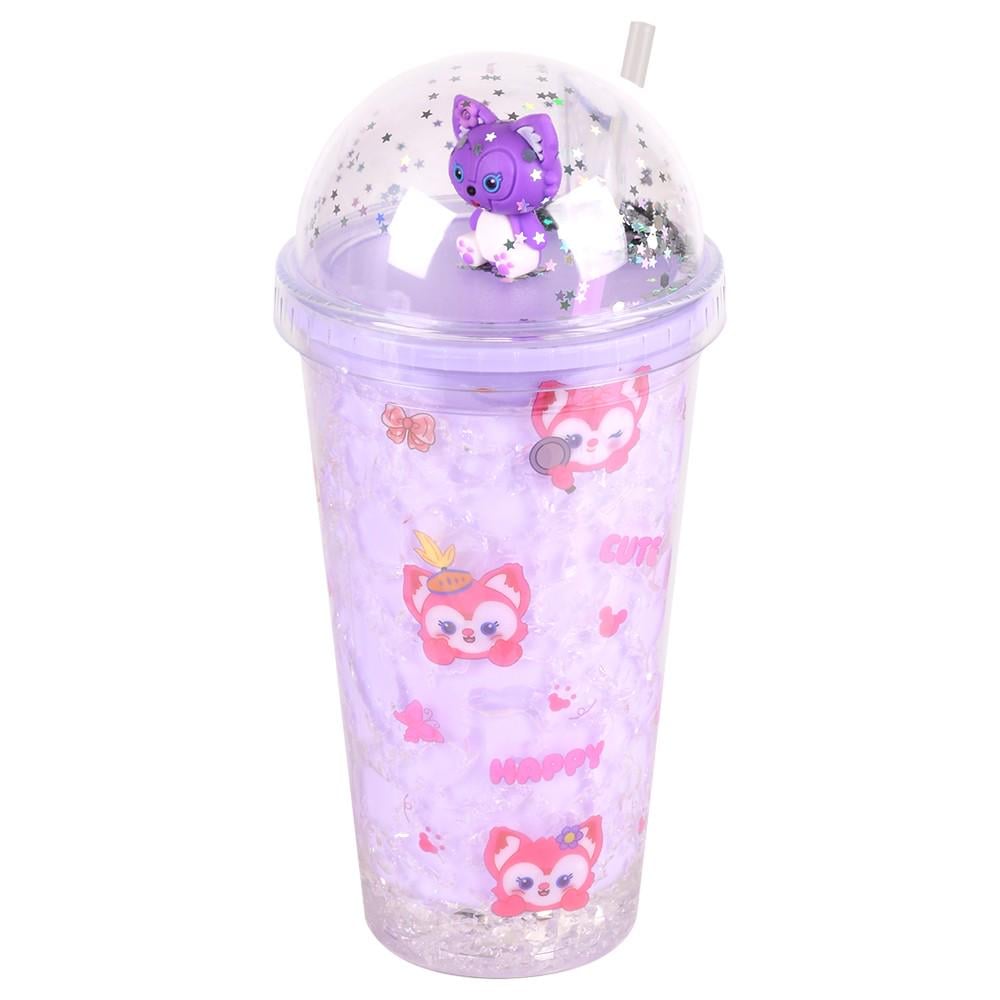 Стакан с трубочкой For Kids R100185 450 мл Фиолетовый