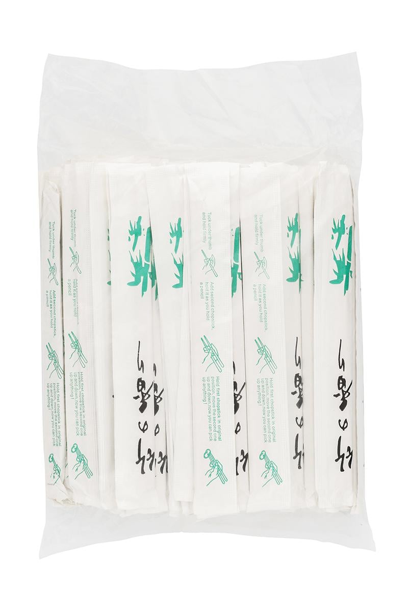 Палочки для суши бамбуковые круглые в бумаге 200 мм 100 шт. (000005385)