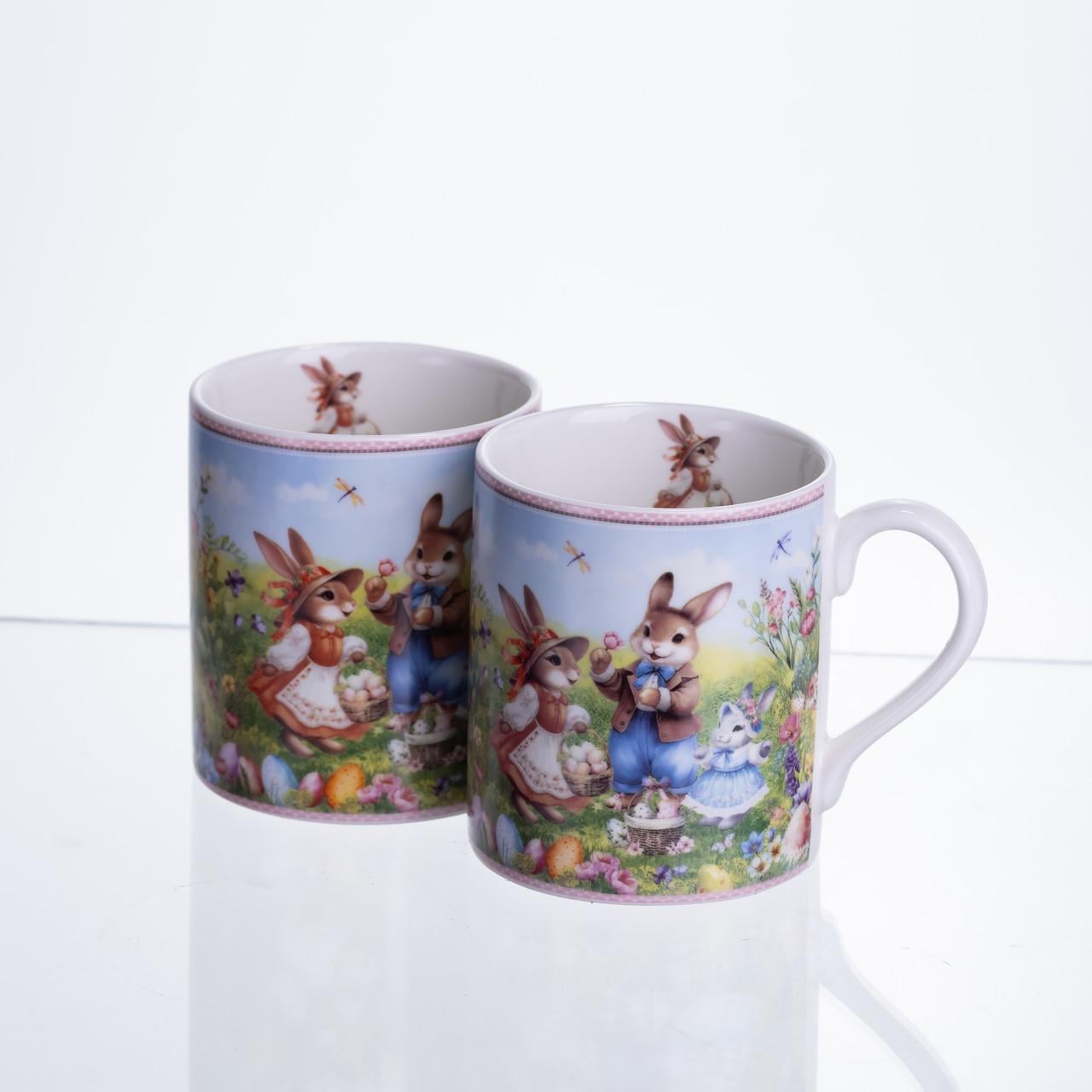 Набір чашок порцелянових Rabbit Family 220 мл 2 шт. (HP-7323-8)