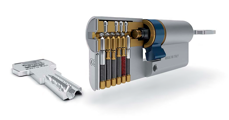 Цилиндр AGB SCUDO 5000 PS 80 мм 40/40Т ключ/тумблер Латунь (СА2001.35.35) - фото 2