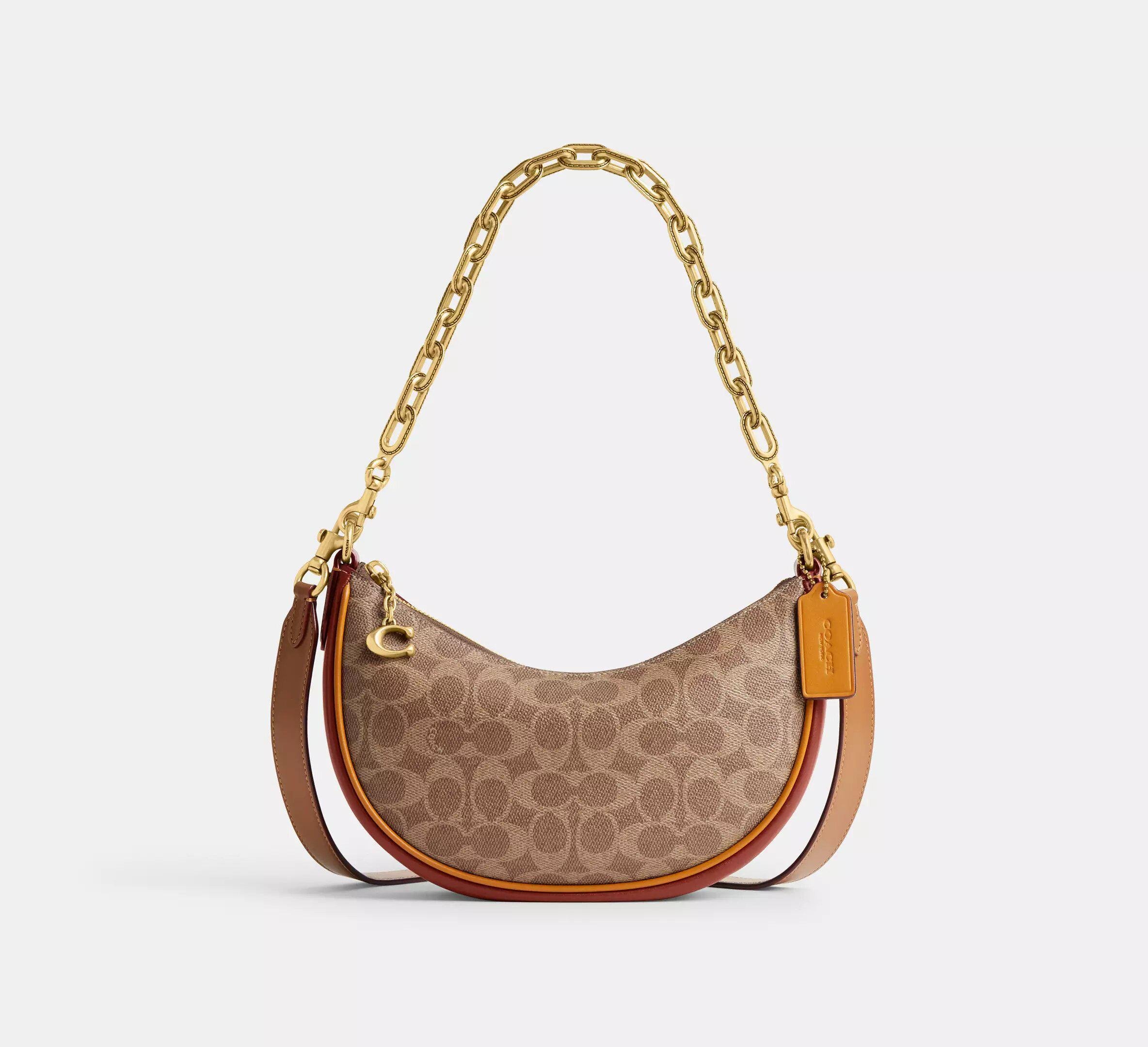 Женская сумка Coach Mira Shoulder Bag In Signature Canvas Brown Женская сумка Coach Mira Shoulder Bag In Signature Canvas Brown