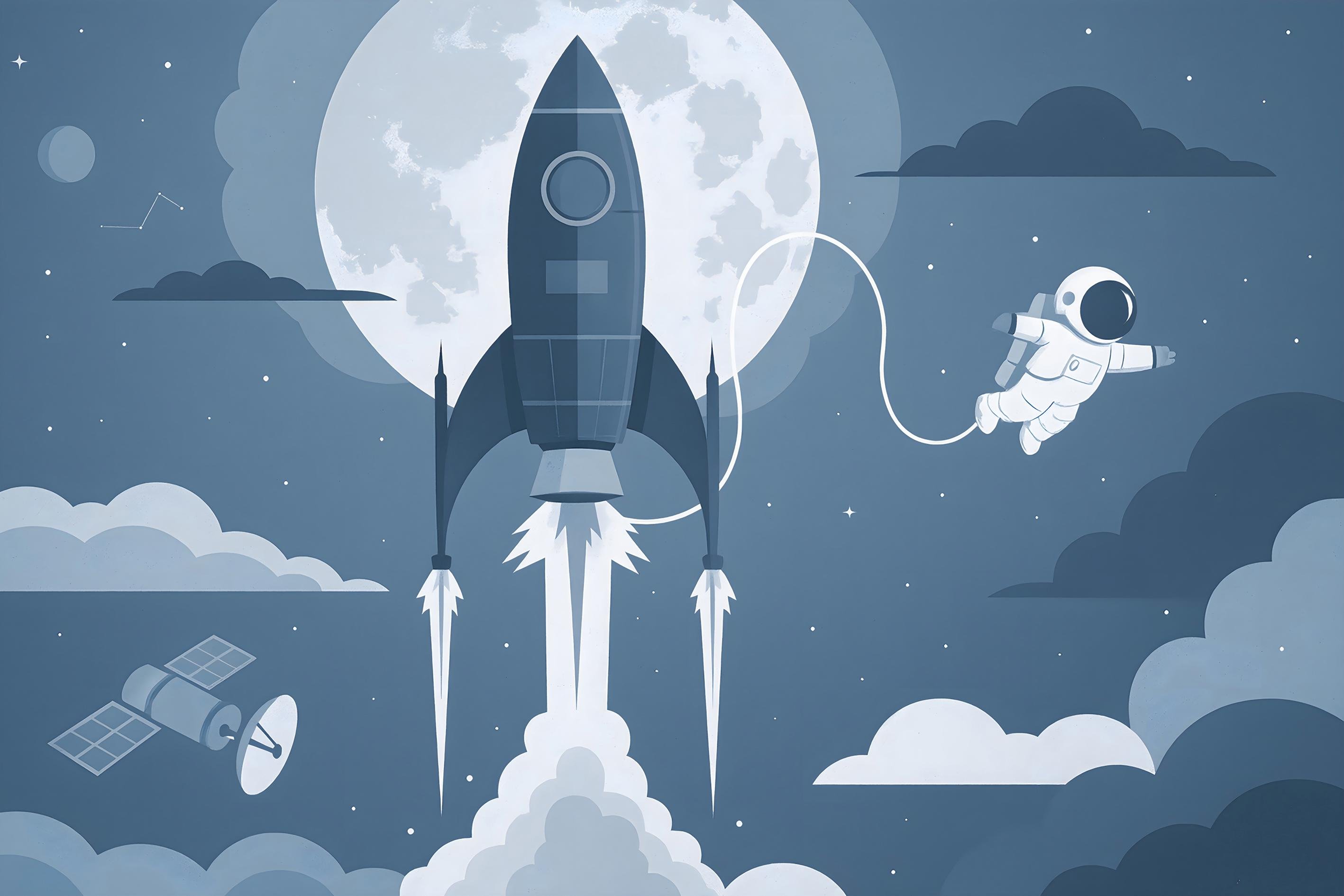 Фотошпалери флізелінові Upstream Космічна подорож астронавта 345х230 см (S5KID-093/6)