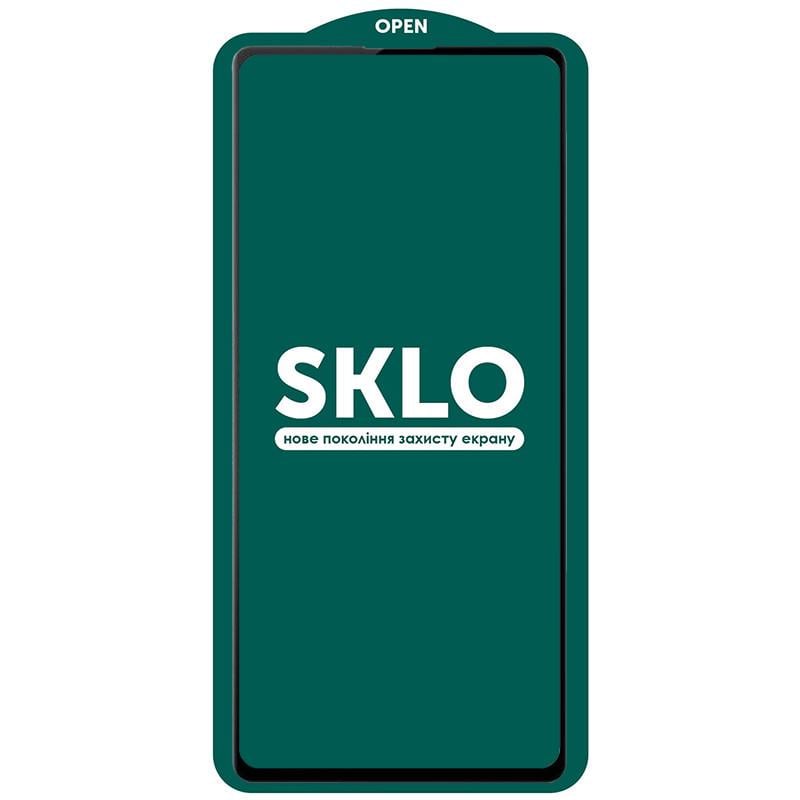 Захисне скло протиударне SKLO 5D full glue тех.пак для Samsung Galaxy S21 FE загартоване Прозорий