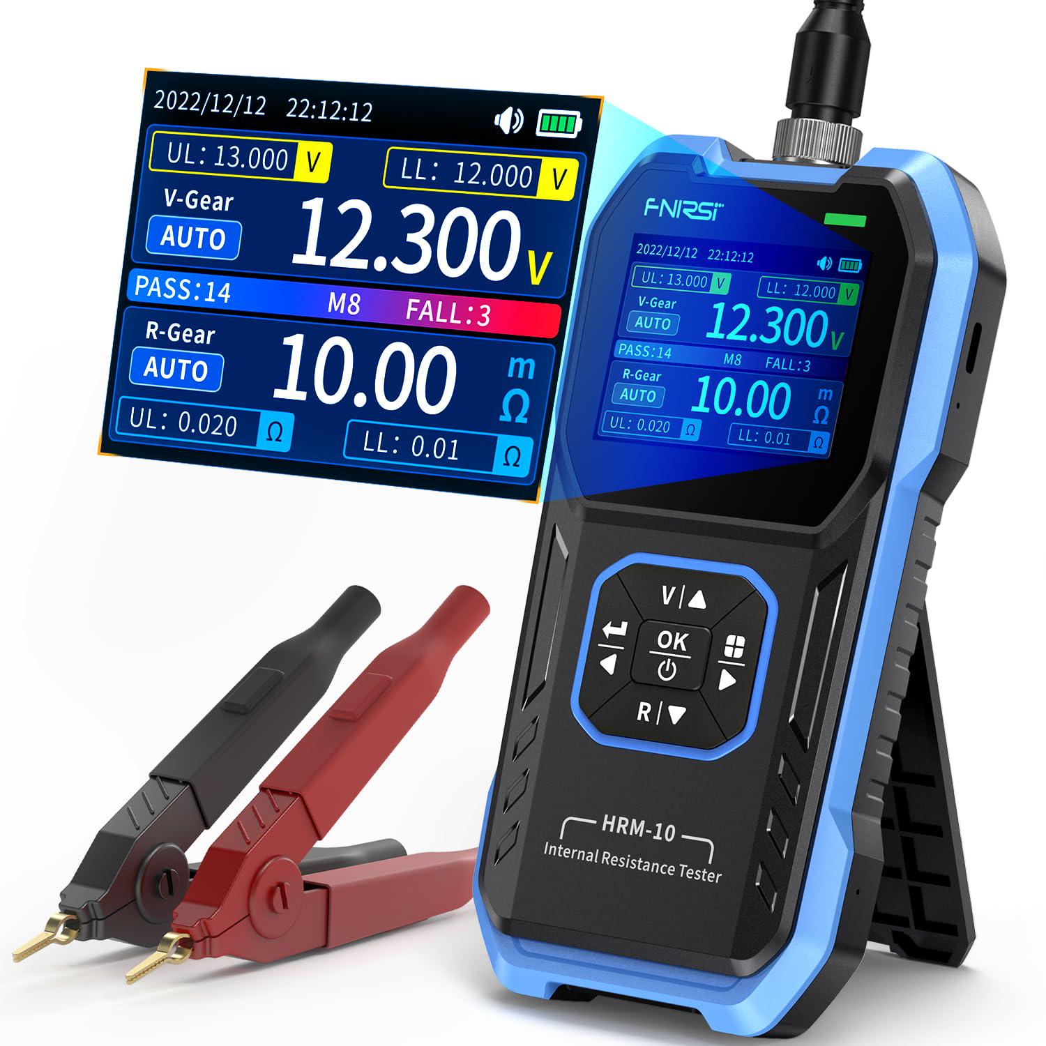 Тестер внутрішнього опору акумулятора FNIRSI HRM-10 100V 200 Ом Black (HRM-10) - фото 7