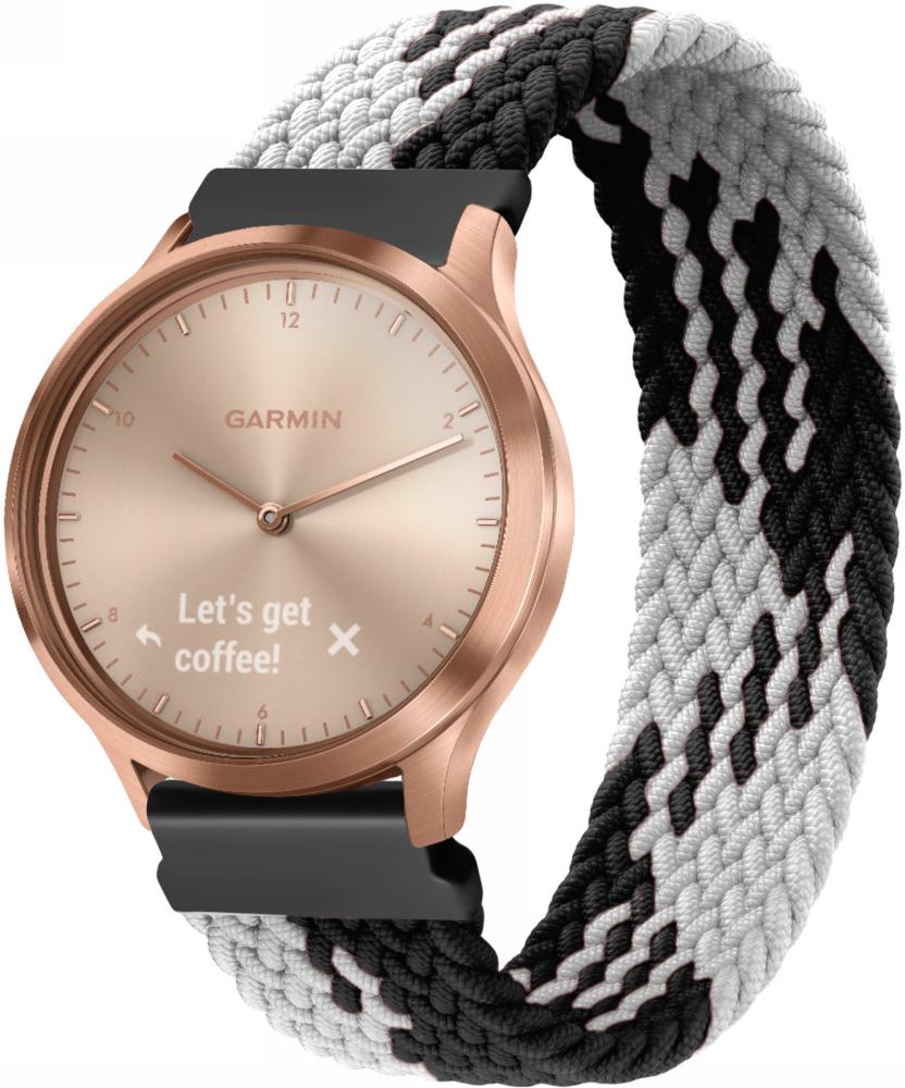Ремешок Solo Loop Multi для Garmin Vivomove HR (135 мм) Black/White (25167-1E)