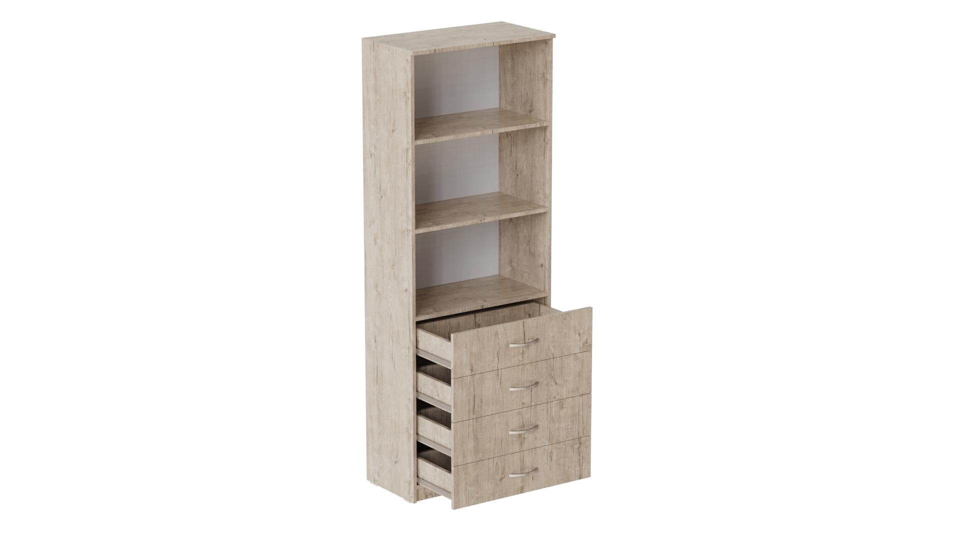 Шкаф Ferrum-decor Анжело на 3 полки с 4 ящиками ДСП 16 мм 900x700x380 мм Дуб Артизан (FRD-105020) Шкаф Ferrum-decor Анжело на 3 полки с 4 ящиками ДСП 16 мм 900x700x380 мм Дуб Артизан (FRD-105020)