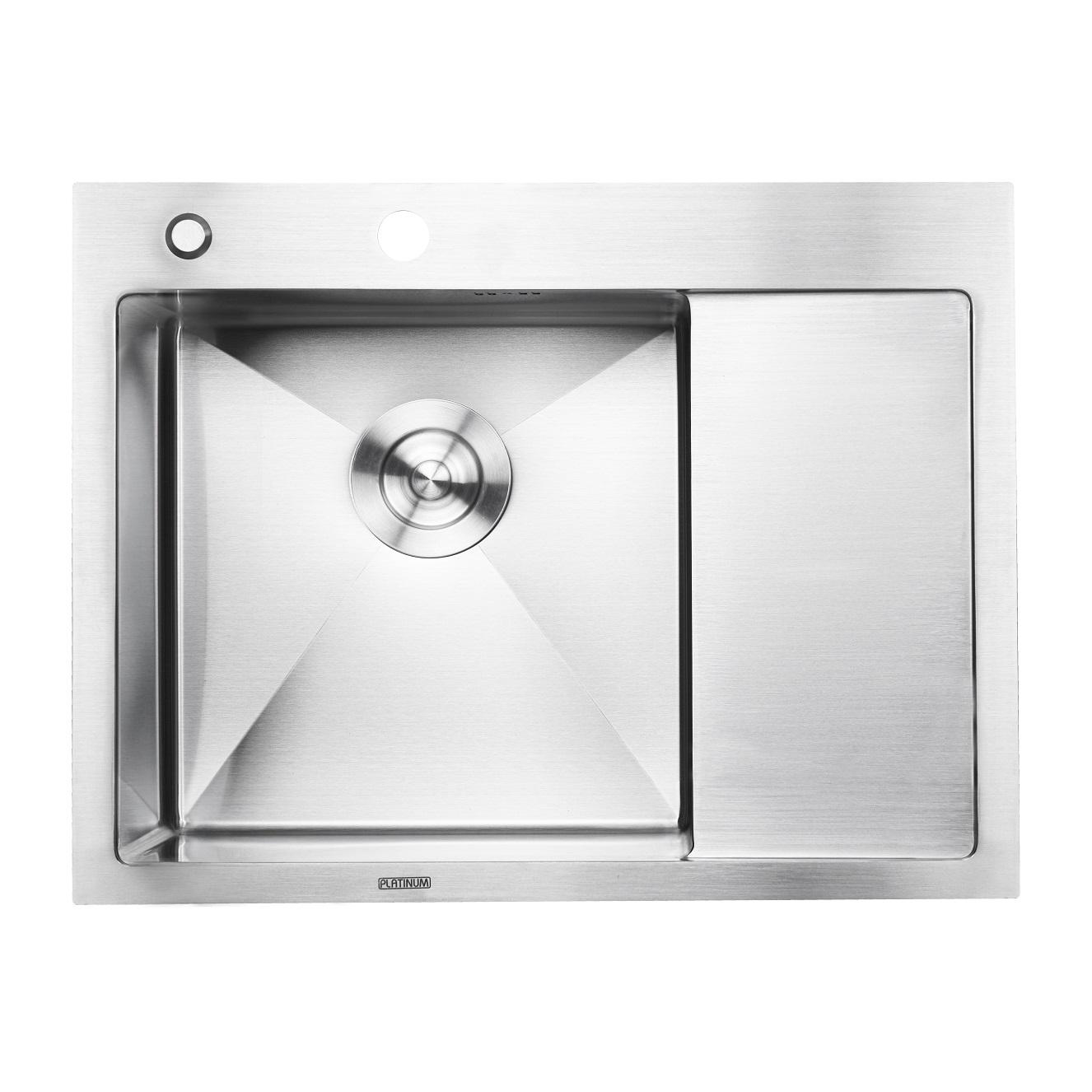 Кухонная мойка Platinum Handmade с креплением 650х500х230 Кухонная мойка Platinum Handmade с креплением 650х500х230