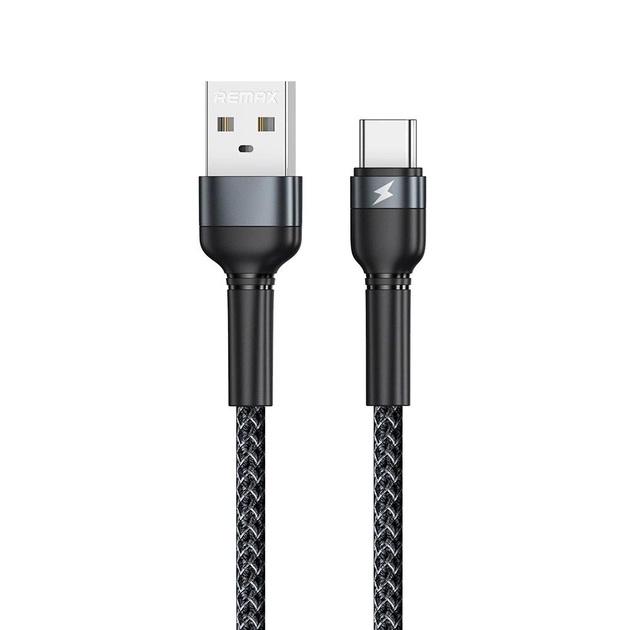 Кабель USB 2.0 to Type-C 2.4A REMAX Jany RC-124a 1 м Black (epic1100)