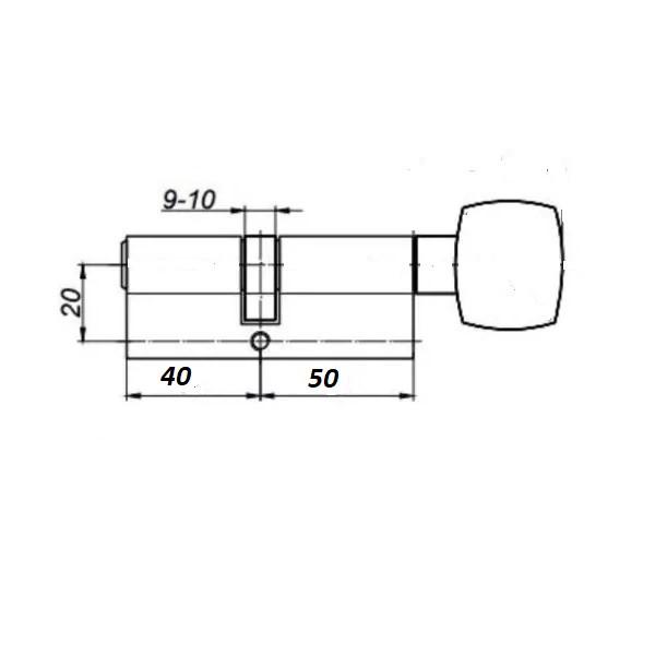 Циліндр для замка Титан 3D серія M 90 50Тх40 C SN подовжений ключ - фото 7 Циліндр для замка Титан 3D серія M 90 50Тх40 C SN подовжений ключ - фото 7