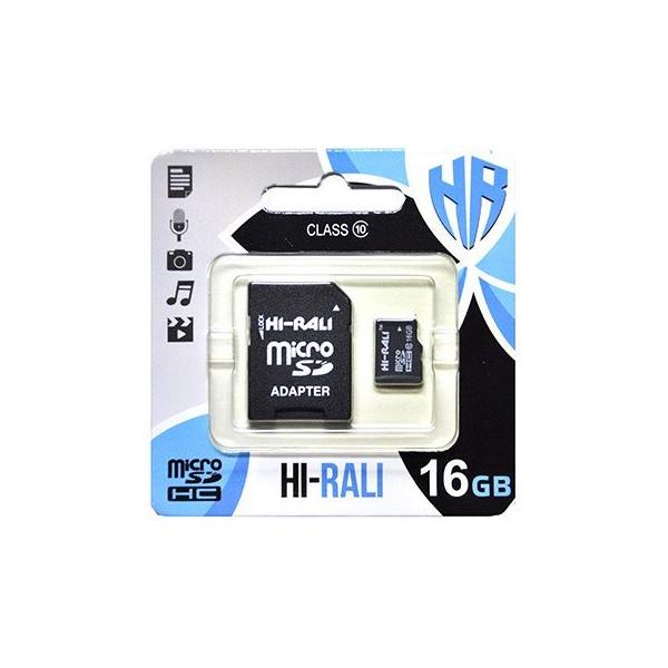 Карта пам'яті Hi-Rali MicroSDHC 16GB UHS-I Class 10 Hi-Rali + SD-adapter (HI-16GBSD10U1-01)