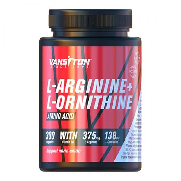 Аминокислота Vansiton L-Arginine + L-Ornithine 300 капс. (10376)