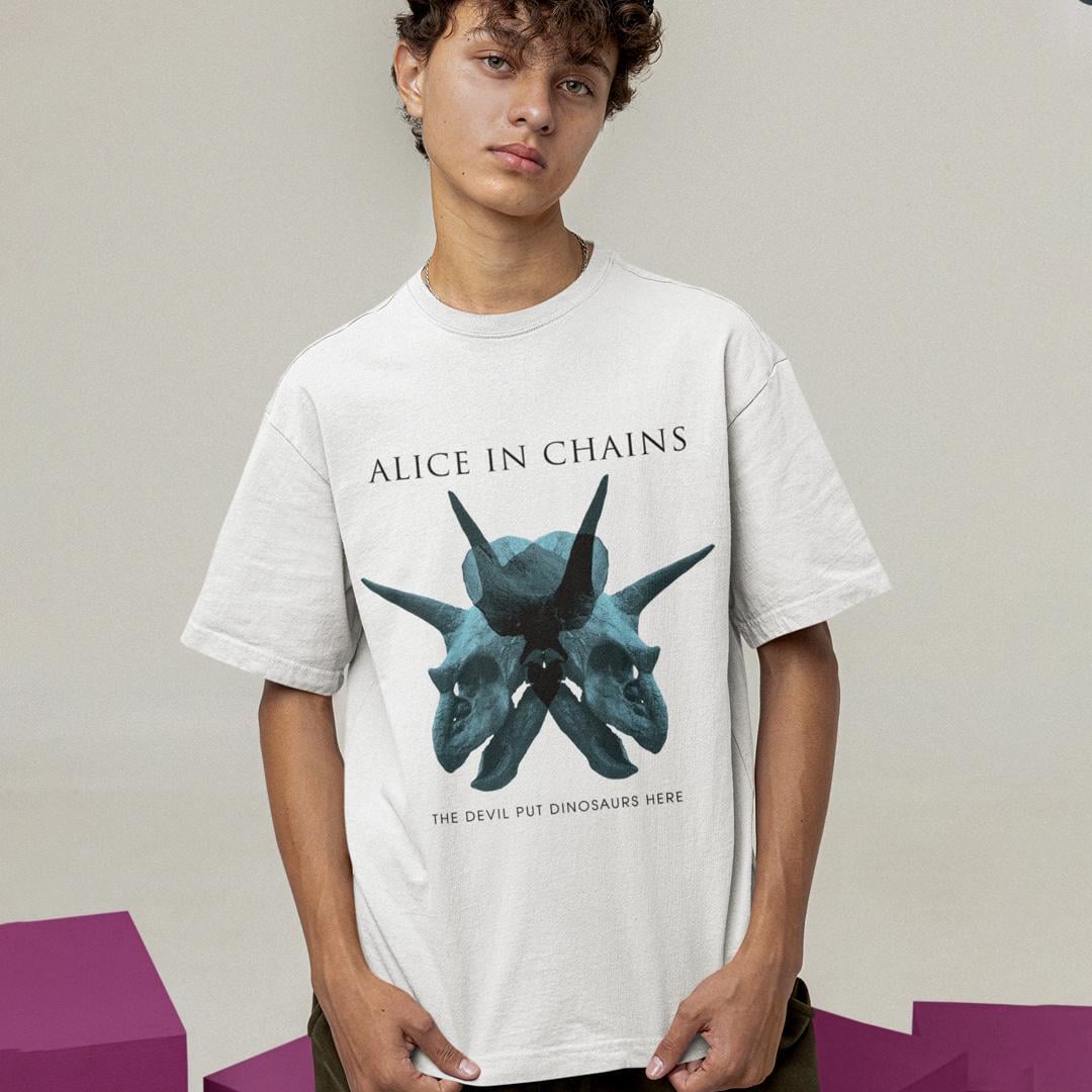 Футболка унісекс Alice In Chains The Devil Put Dinosaurs Here 2013 4XL Білий (00000005529)