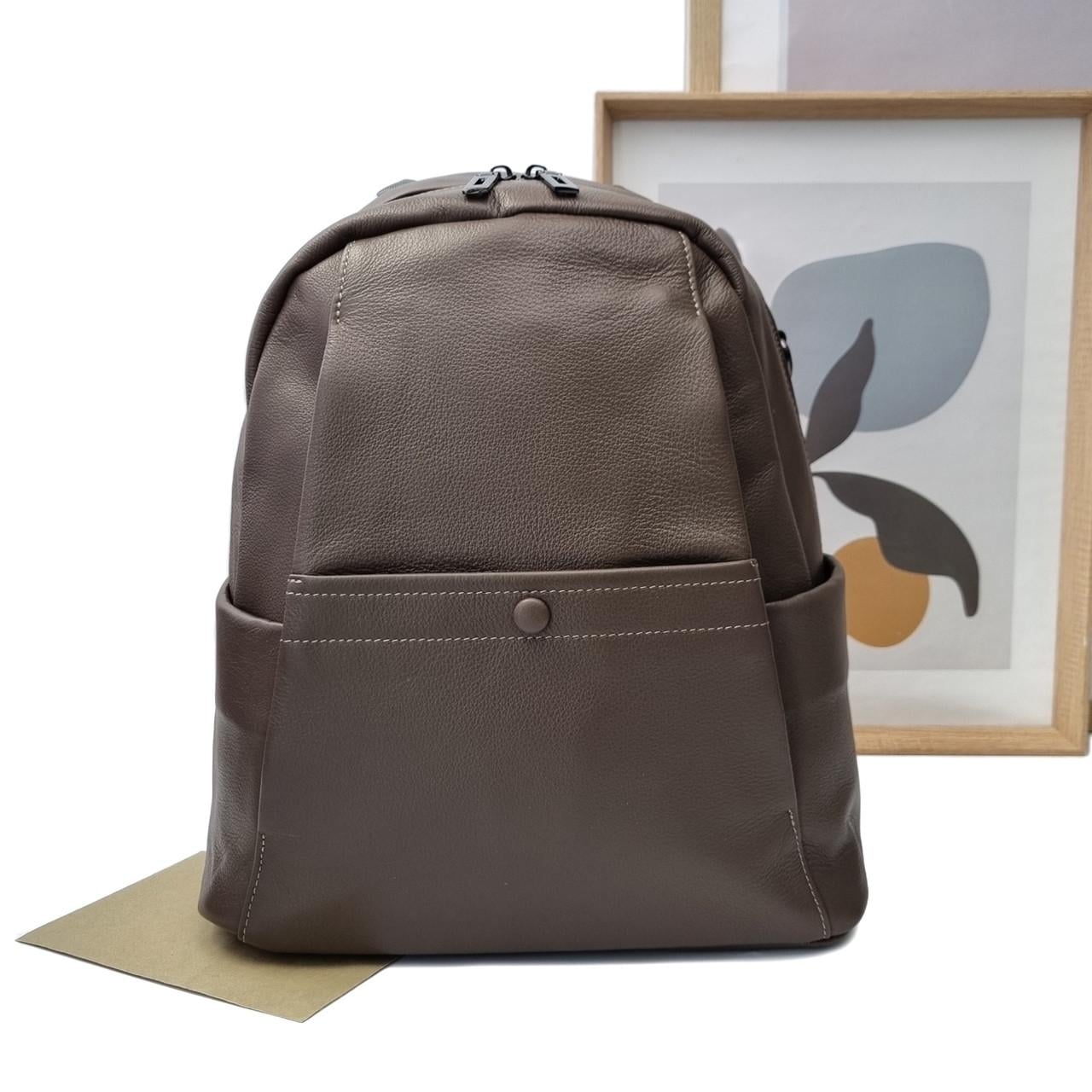 Міський рюкзак жіночий Vivaverba натуральна шкіра Коричневий (677 coffee)