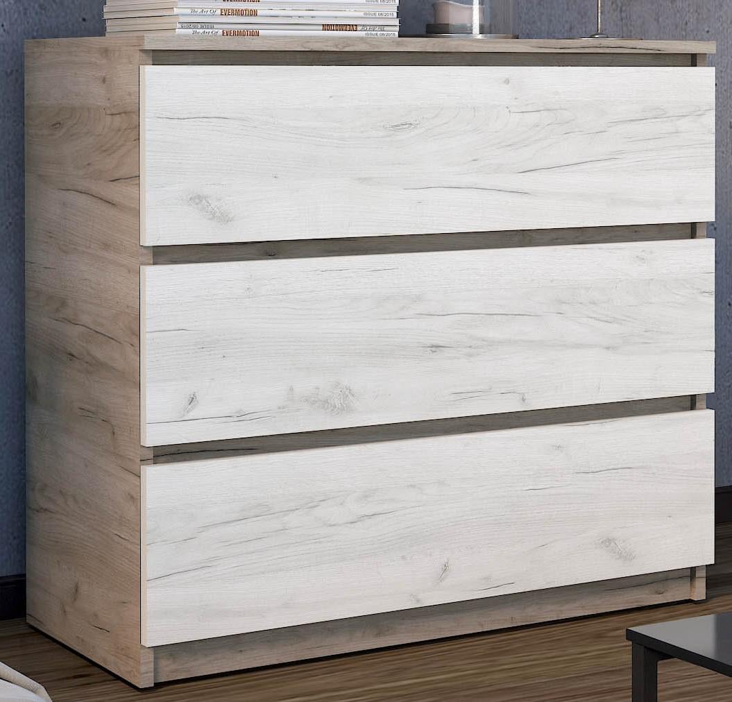 Комод Мастер Форм Брайт 800х376х730 мм Дуб крафт серый/Дуб крафт белый (07829) Комод Мастер Форм Брайт 800х376х730 мм Дуб крафт серый/Дуб крафт белый (07829)