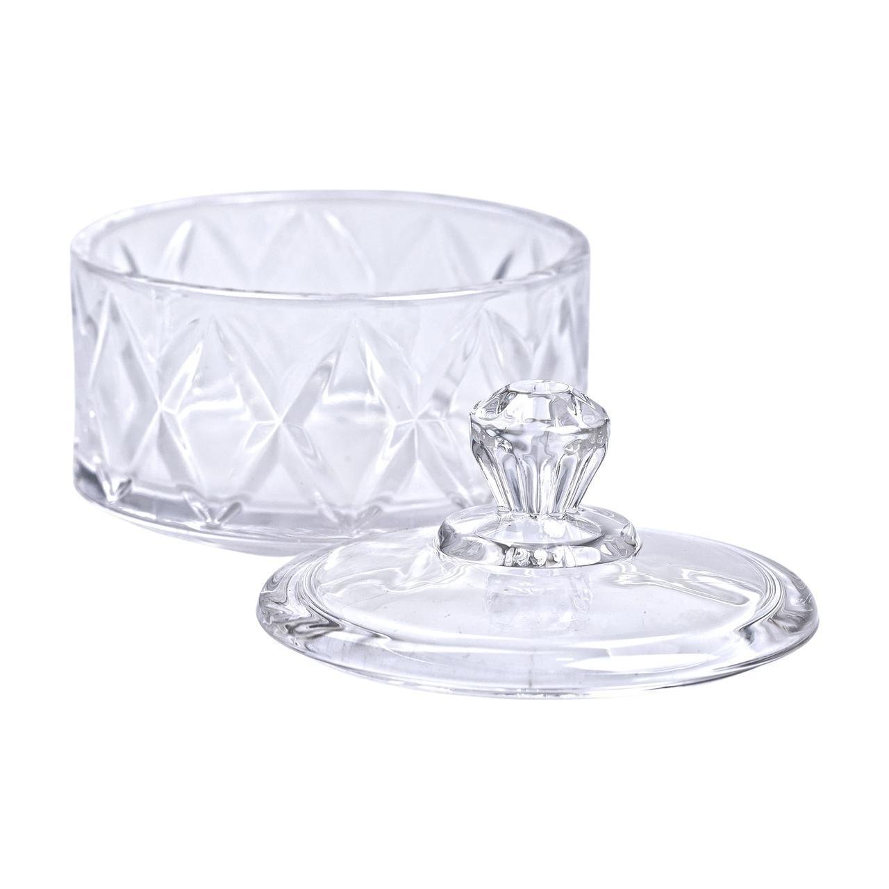 Конфетница с крышкой стеклянная HP-YH-20 Ø 10 см (A-033623) - фото 2 Конфетница с крышкой стеклянная HP-YH-20 Ø 10 см (A-033623) - фото 2