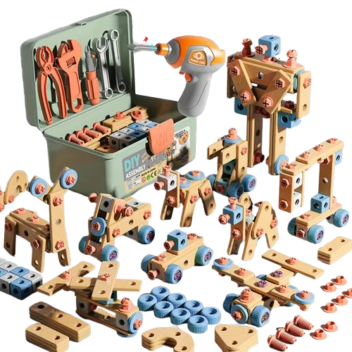 Конструктор детский BauTech DIY Юный техник с шуруповертом 147 деталей (2712984237)