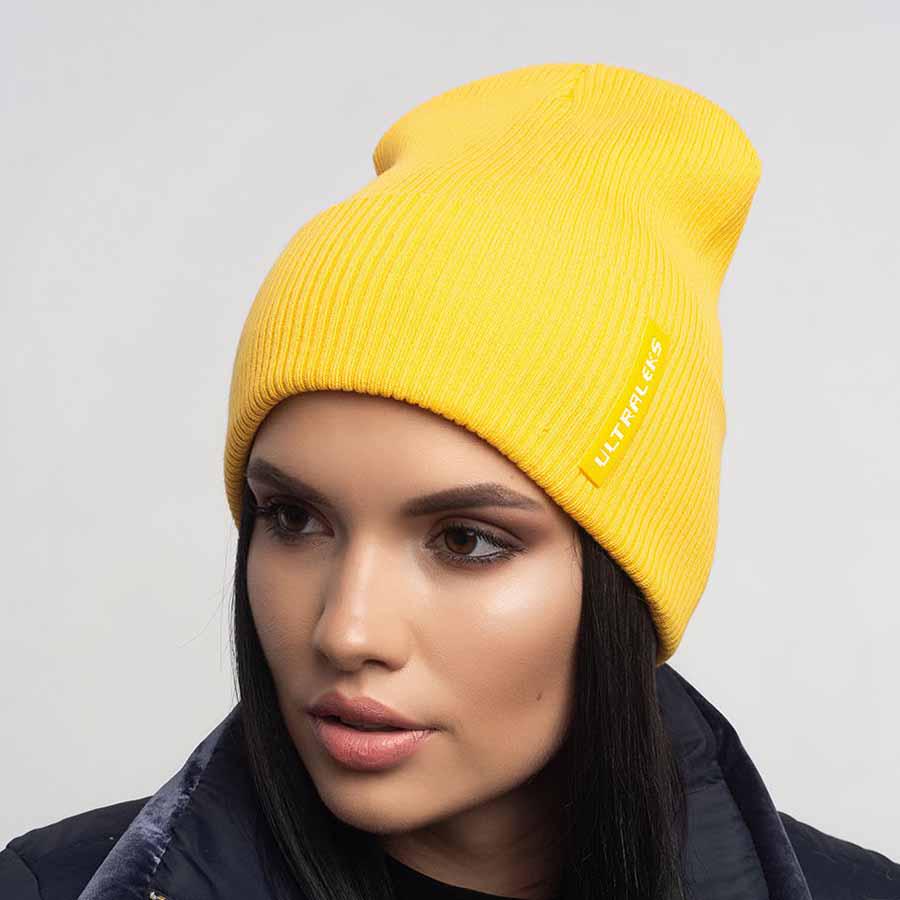 Шапка Leks Слалом демісезонна з відворотом Сонячний