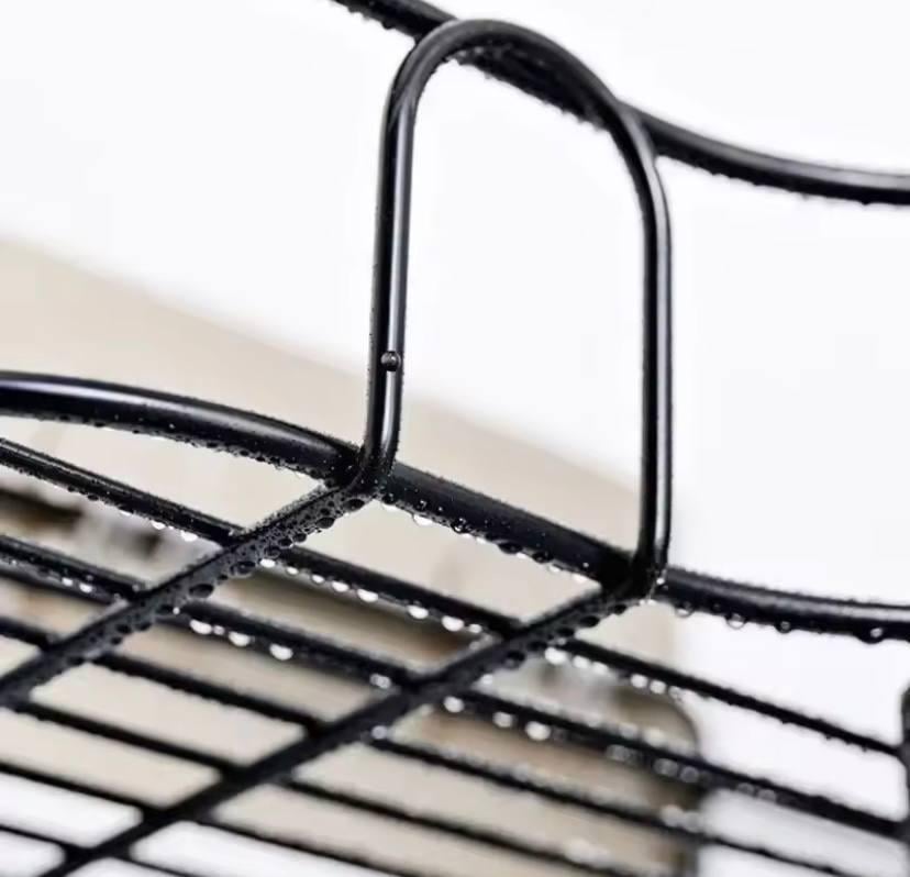 Угловая полка в ванную комнату металлическая на самоклеящейся основе Черный (ce4f91e5) - фото 5