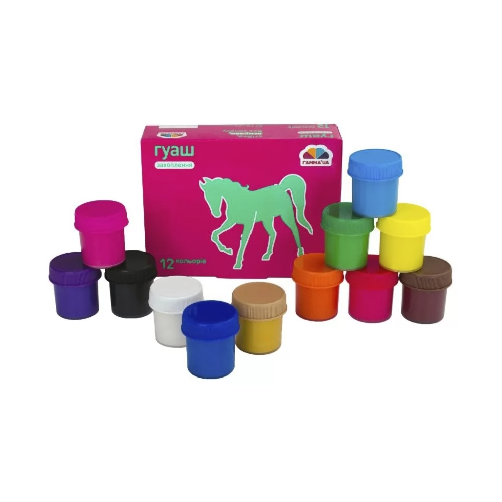 Гуашь Гамма UA Захоплення 12 цветов 20 мл (200204 4820219211723)
