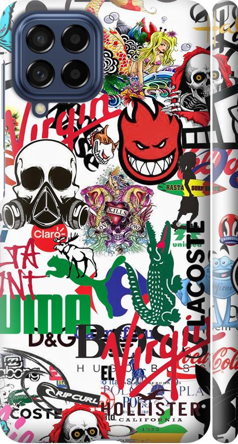 Чохол на Samsung Galaxy M53 M536B Many different logos (4022m-2608-42517) Чохол на Samsung Galaxy M53 M536B Many different logos (4022m-2608-42517)