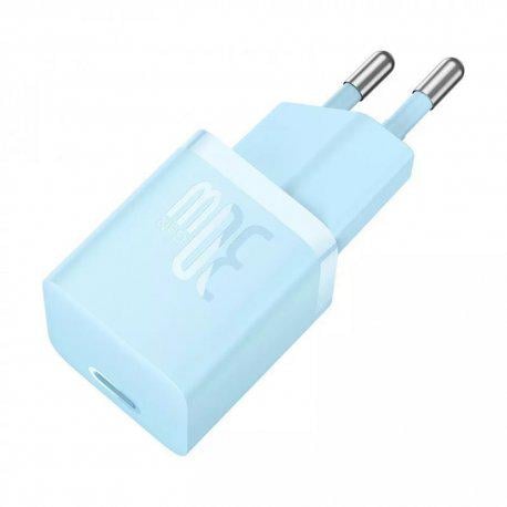 Зарядное устройство сетевое BASEUS GAN5 Fast Charger 1C 30W EU Blue (CCGN070603)