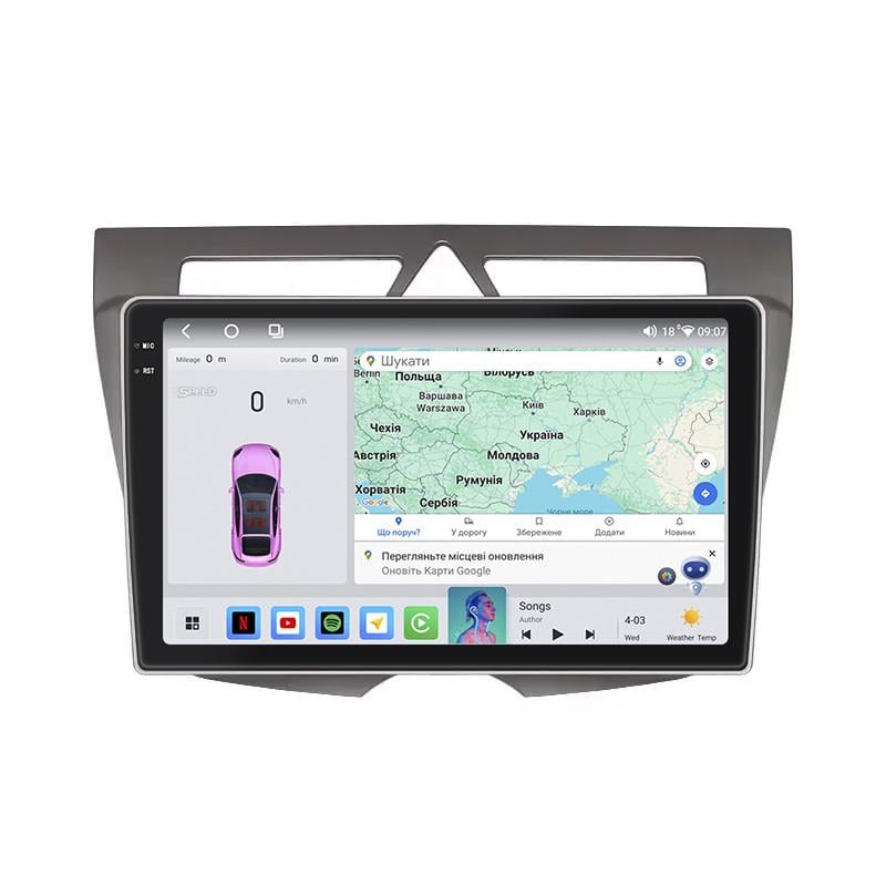 Автомагнитола штатная Lesko для KIA Picanto I Рестайлинг 2007-2011 4/64 QLED CarPlay 4G Wi-Fi GPS Prime 9" (27281860)