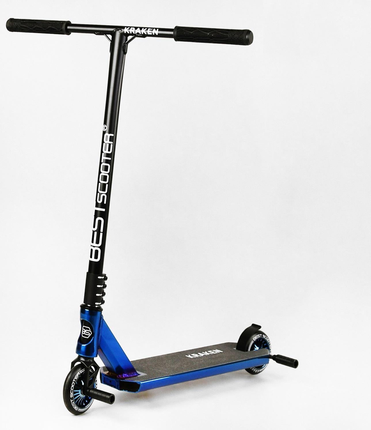Самокат трюковый Kraken Hic-система пеги алюминиевый диск/дека Black/Blue (112909)