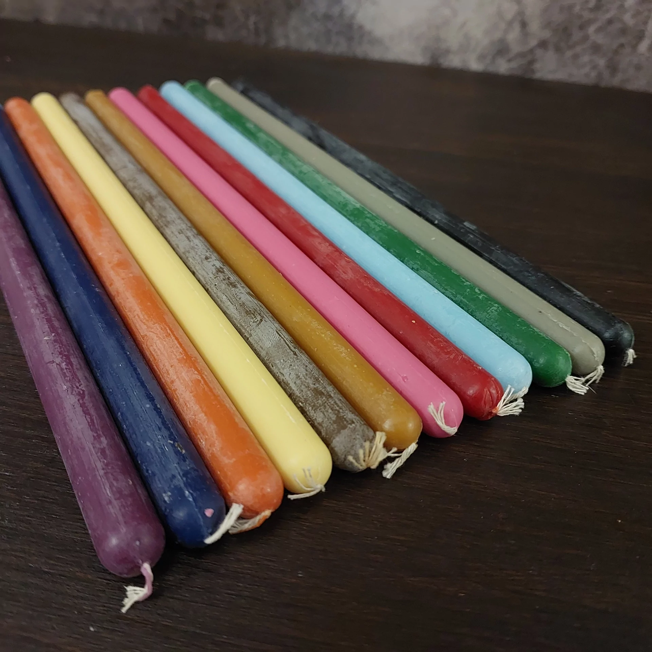 Свечи цветные смешанные 27 см 12 шт. (mix-27) - фото 3 Свечи цветные смешанные 27 см 12 шт. (mix-27) - фото 3