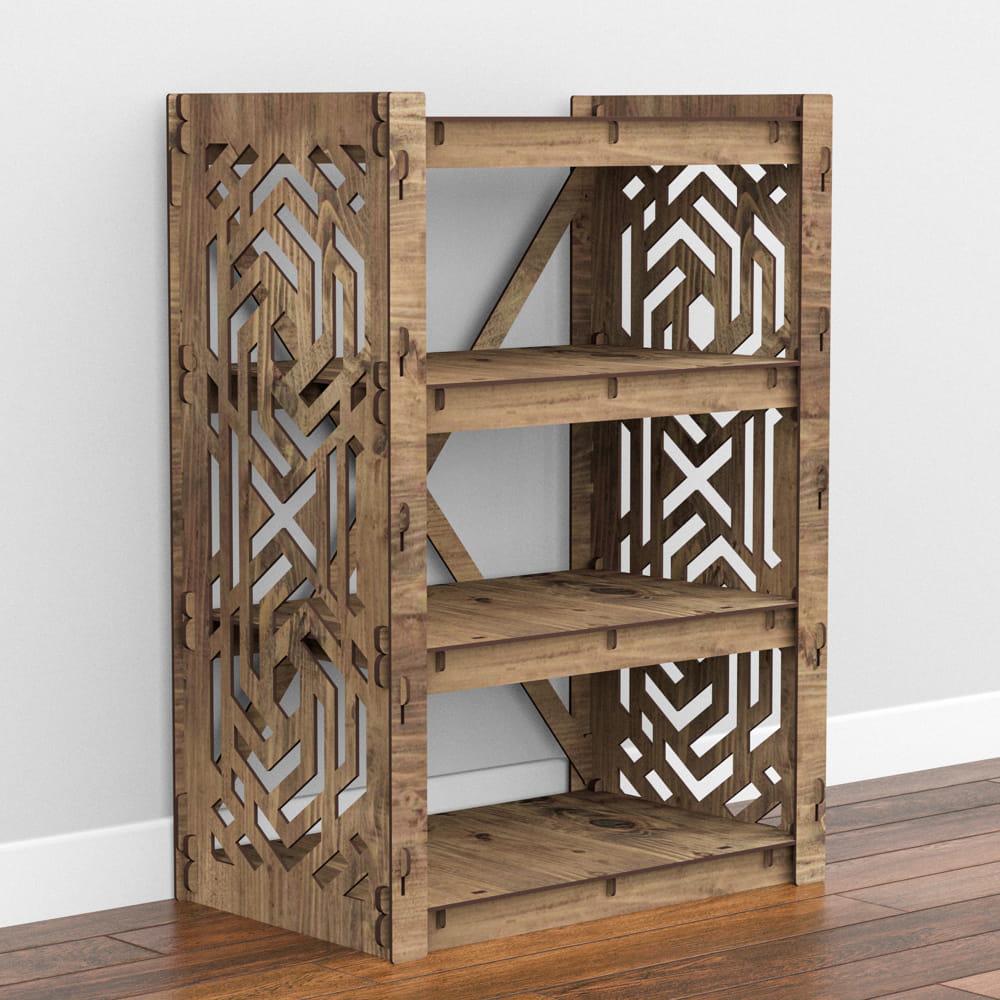 Комод в гостиную деревянный Hexagonica Chevron на 3 ящика черные корзины 750х528х345 мм (111190) Комод в гостиную деревянный Hexagonica Chevron на 3 ящика черные корзины 750х528х345 мм (111190)