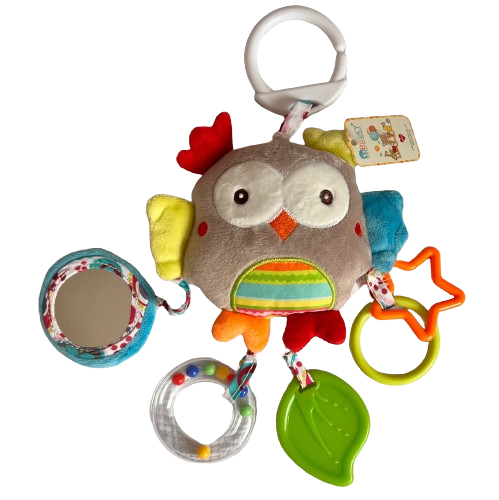 Погремушка Сова с зеркальцем и грызунком (274) Погремушка Сова с зеркальцем и грызунком (274)