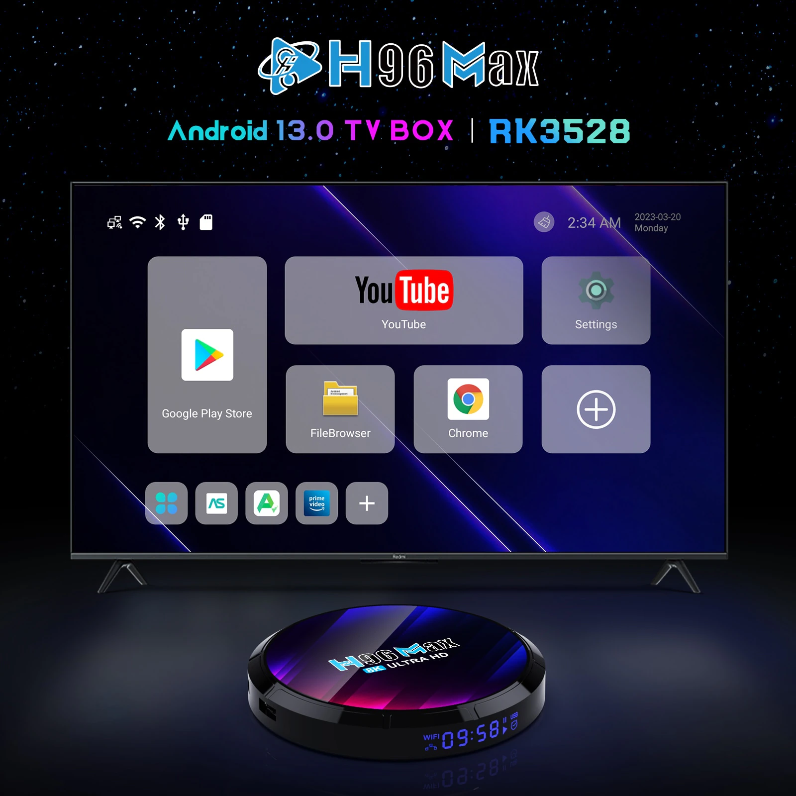 Смарт-приставка Android TV Box H96MAX 4 ГБ 64 ГБ Rom - фото 3