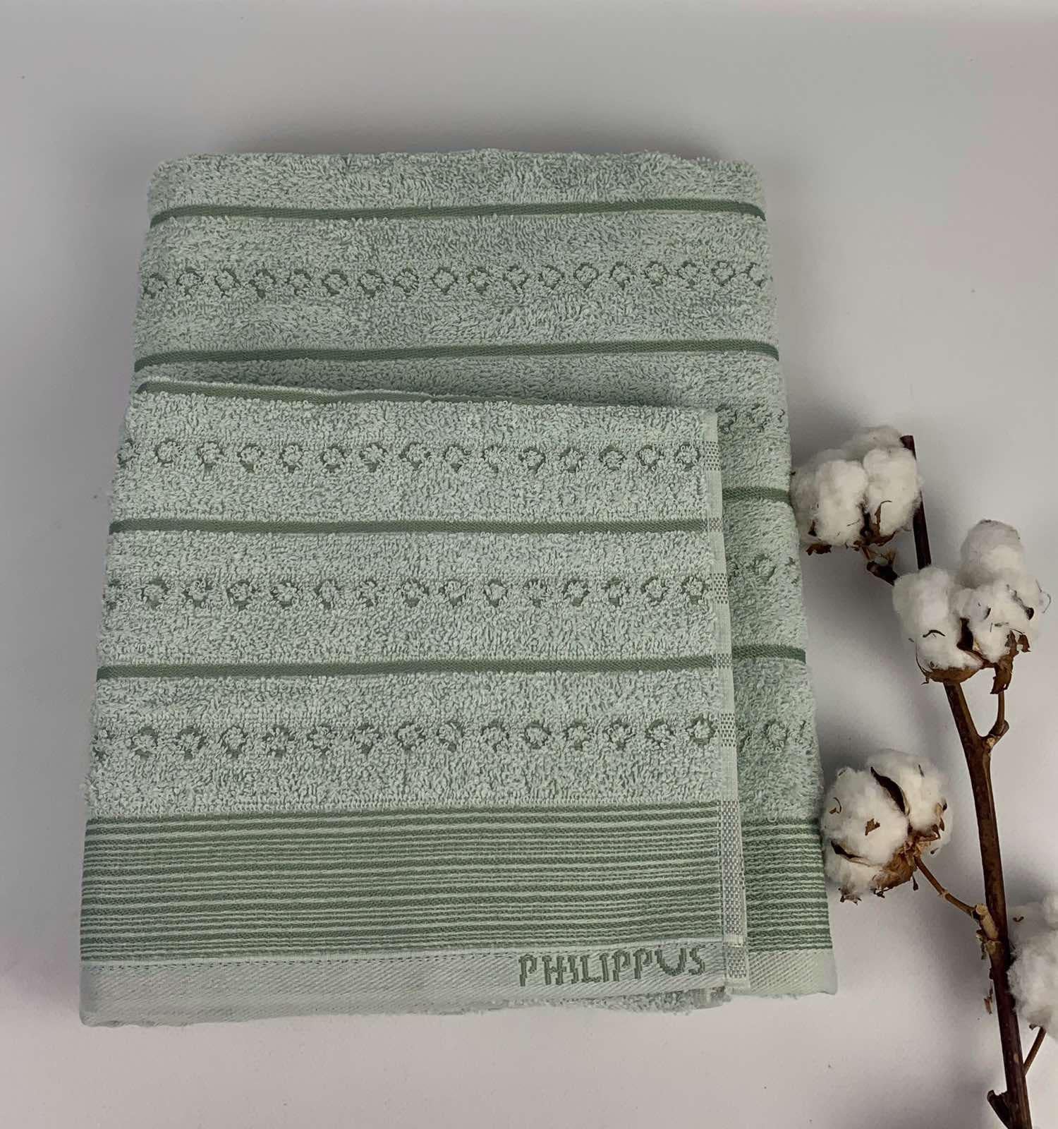 Набор полотенец Philippus Slow Cotton Timoxa Е847 2 шт. 70x140 см Салатовый (CN30734) Набор полотенец Philippus Slow Cotton Timoxa Е847 2 шт. 70x140 см Салатовый (CN30734)