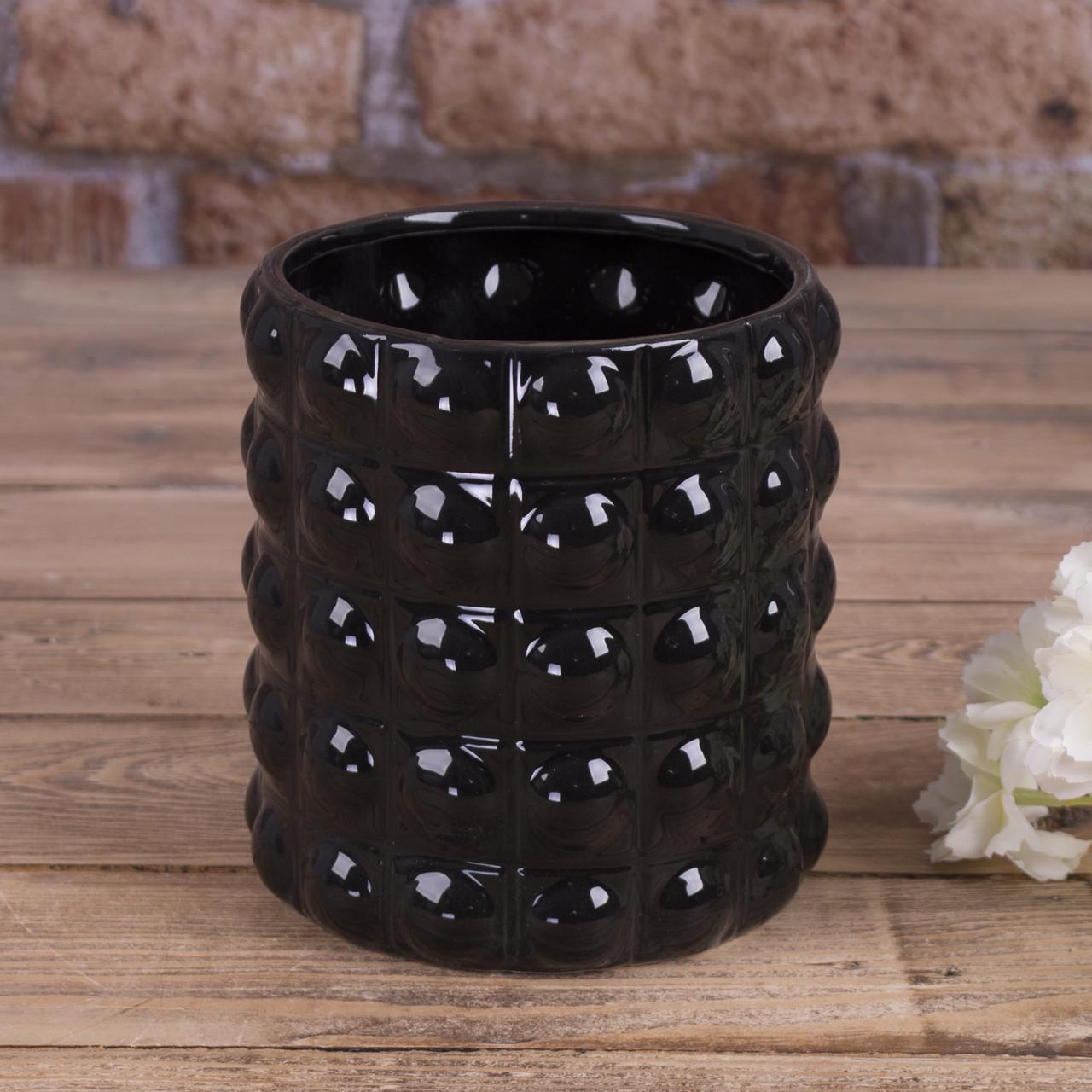 Кашпо кружочки Черный (4911-1)