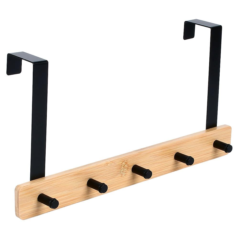 Вішалка на двері навісна Stenson R100824-5 на 5 гачків 34х17 см Коричневий з чорним (28869021)