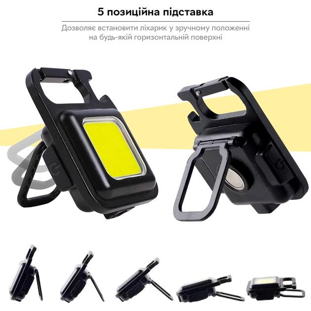 Фонарь-брелок светодиодный USB с карабином и магнитным креплением (20303333) - фото 11 Фонарь-брелок светодиодный USB с карабином и магнитным креплением (20303333) - фото 11