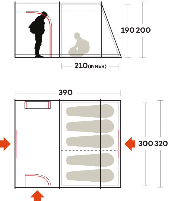 Палатка пятиместная Ferrino Fenix 5 Petrol (928939) - фото 4