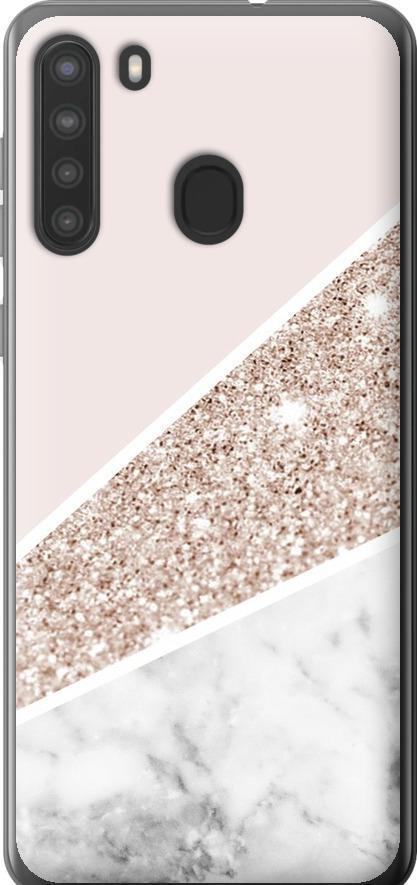 Чехол на Samsung Galaxy A21 Пастельный мрамор (4342u-1841-42517)