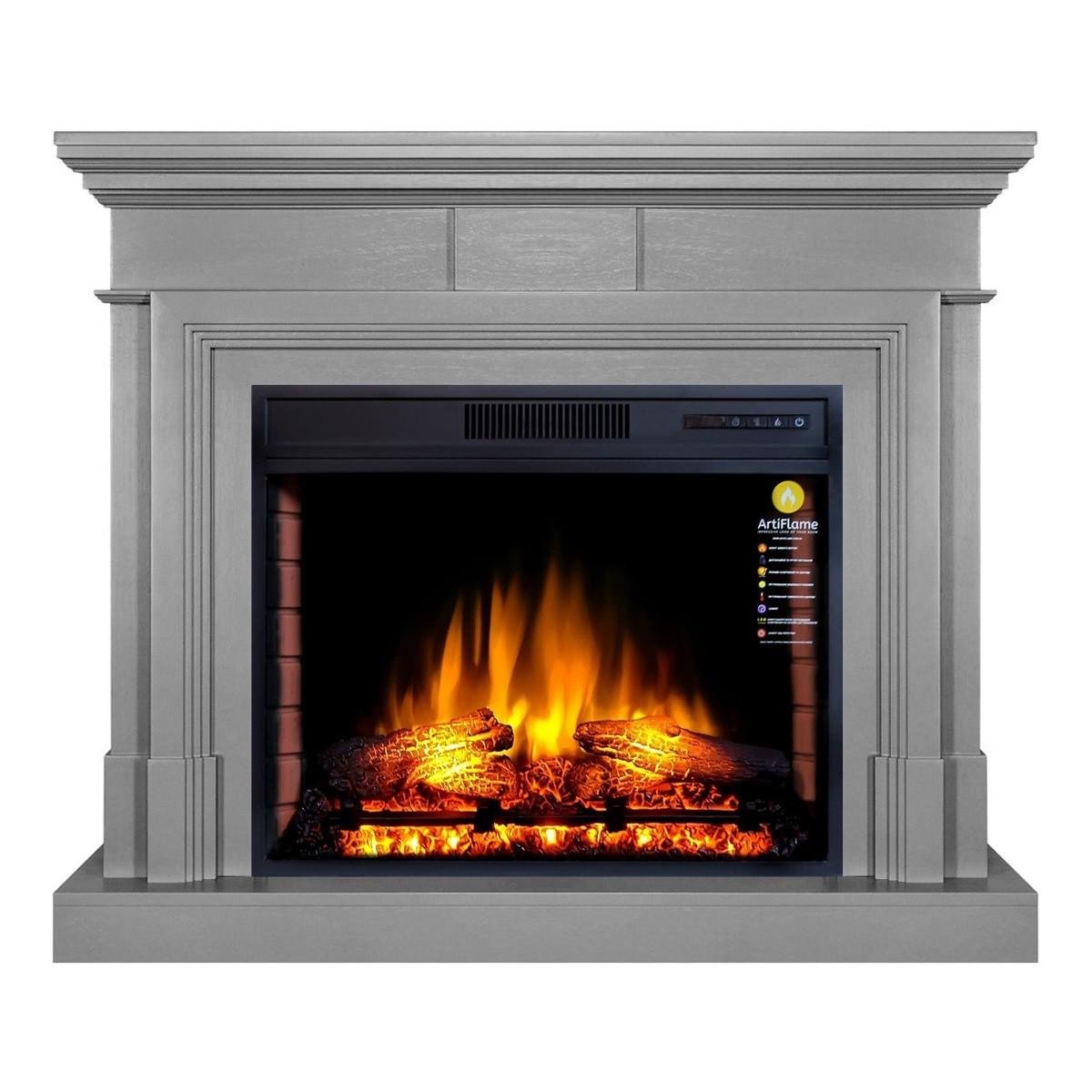 Каминокомплект ArtiFlame STAMFORD AF28S со звуком Серый