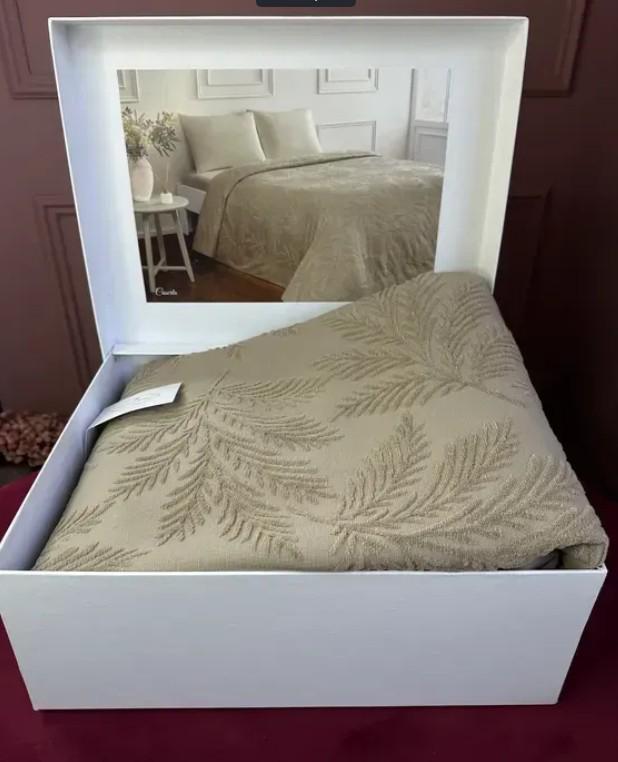 Простынь махровая Tivolyo Home Caserta kahve 160x220 см полуторная (2000022284058)
